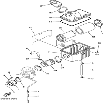 Assembly aircleaner 5UH-E4451-10 , Yamaha